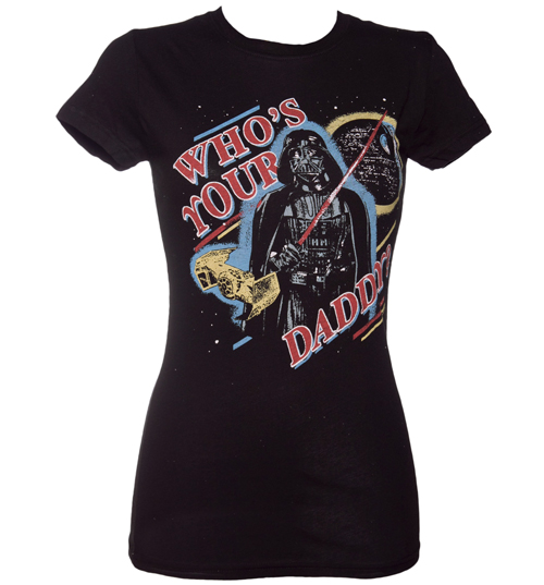 Junk Food Ladies Star Wars Whos Your Daddy? T-Shirt