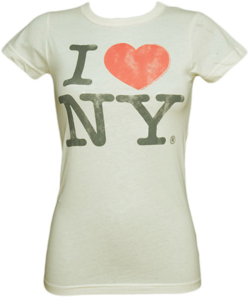 Junk Food Ladies Sugar White I Love NY T-Shirt from Junk
