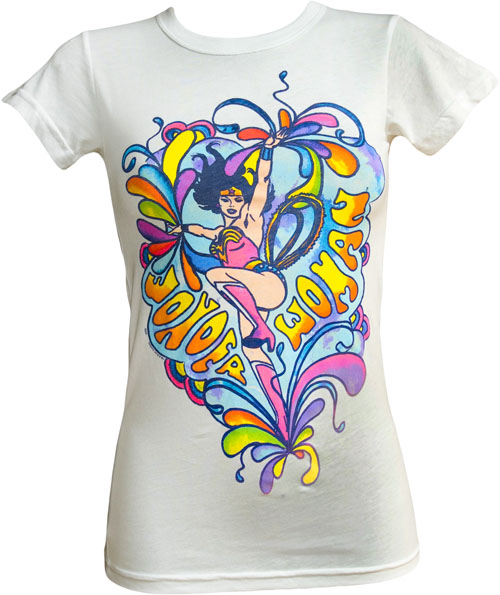 Junk Food Ladies Swirly Wonder Woman T-Shirt from Junk Food