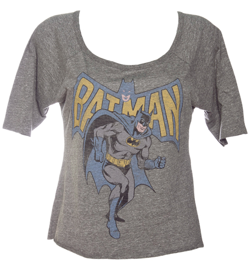 Ladies Triblend Slouch Raglan Batman T-Shirt