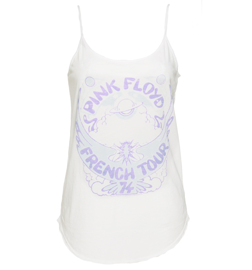 Ladies White French Tour 74 Pink Floyd Strappy
