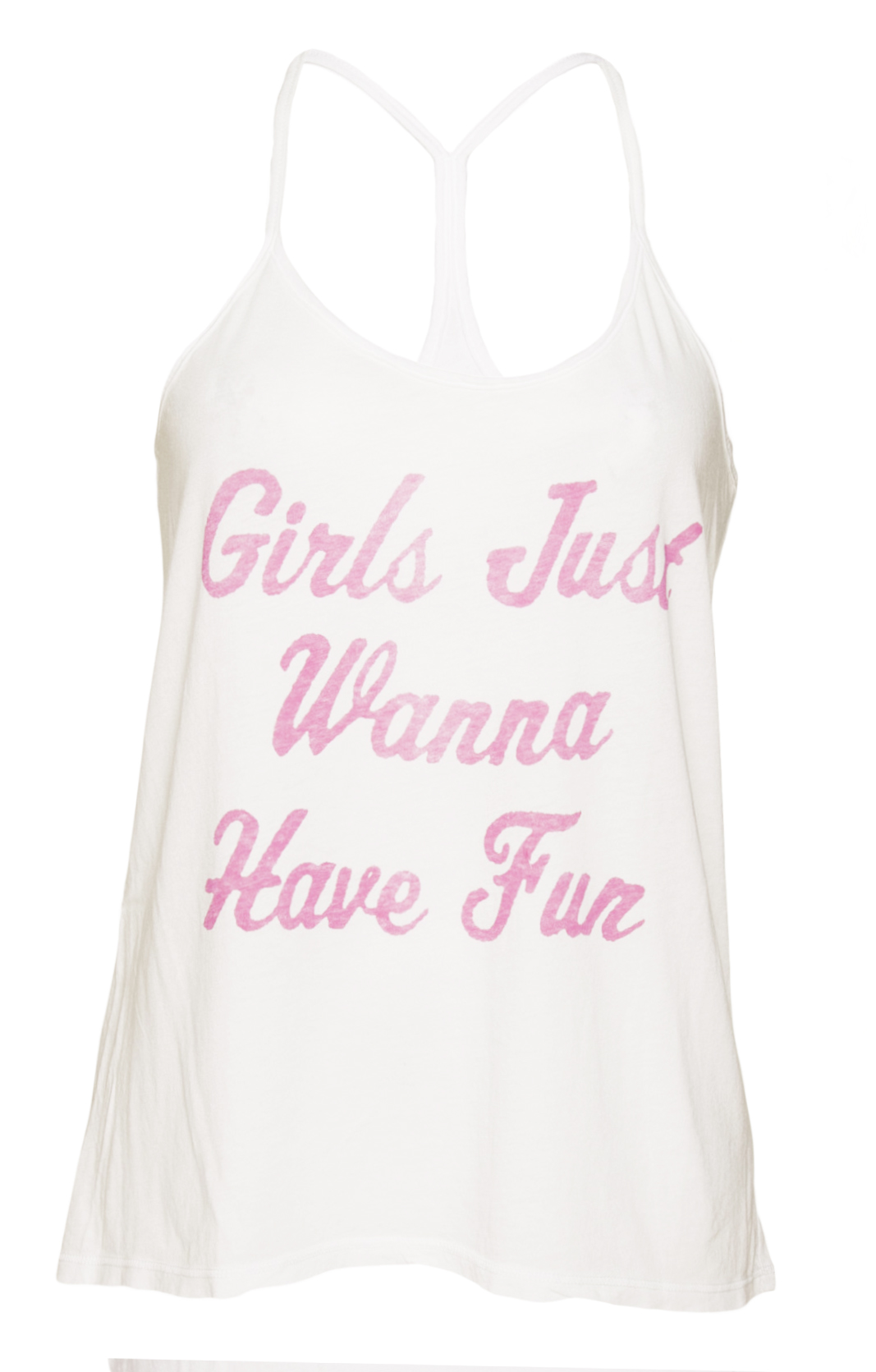 Junk Food Ladies White Girls Just Wanna Have Fun Strappy