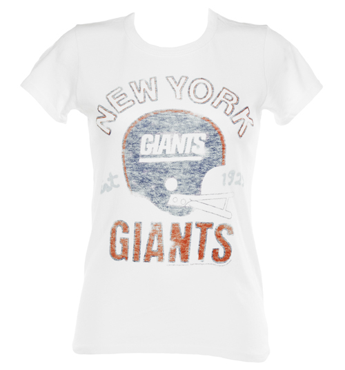 Ladies White NFL New York Giants T-Shirt from