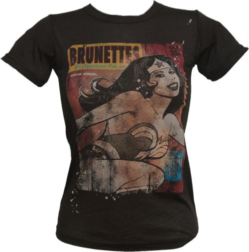Ladies Wonder Woman Brunettes T-Shirt from Junk Food