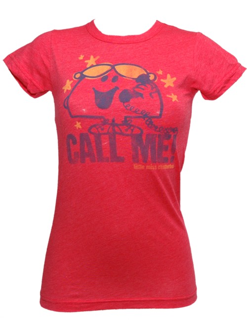 Little Miss Chatterbox Call Me Ladies T-Shirt from Junk Food