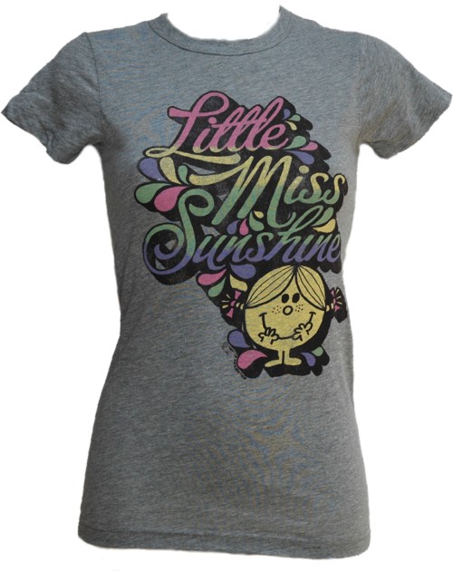 Little Miss Sunshine Ladies Grey T-Shirt from Junk Food