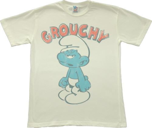 Men` Grouchy Smurf T-Shirt from Junk Food