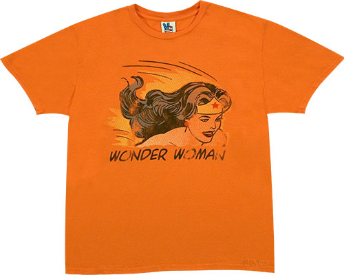 Men` Orange Wonder Woman T-Shirt from Junk Food