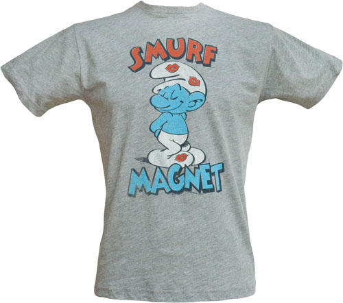 Men` Smurf Magnet T-Shirt from Junk Food