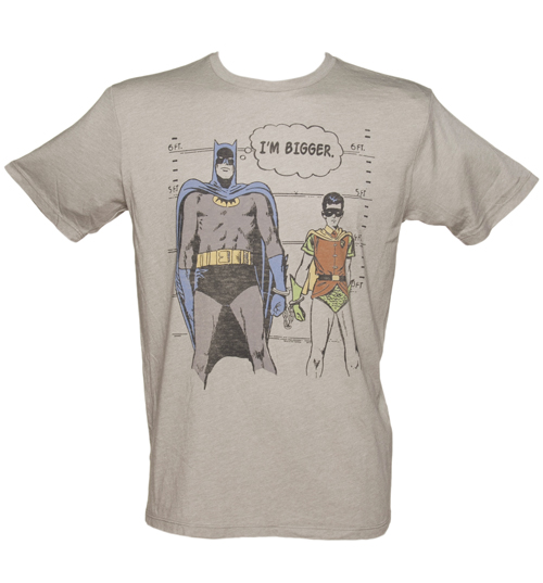 Mens Beige Batman And Robin Im Bigger