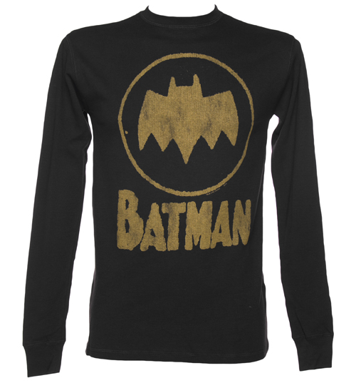 Junk Food Mens Black Batman Logo Lightweight Pullover