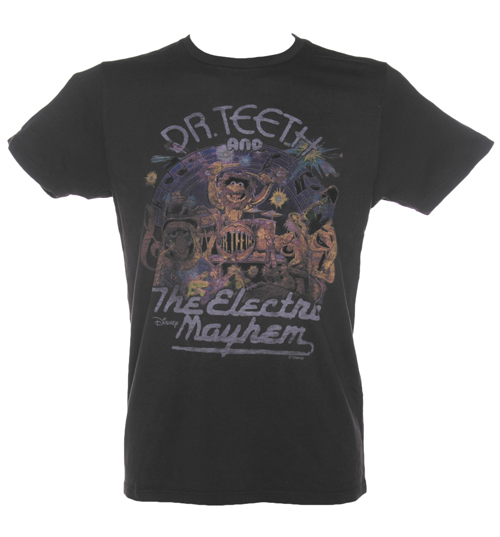 Junk Food Mens Black Dr Teeth Electric Mayhem Muppets