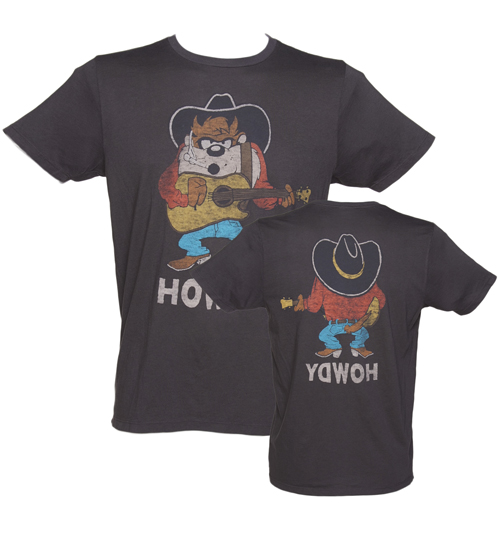 Junk Food Mens Black Tazmanian Devil Looney Tunes