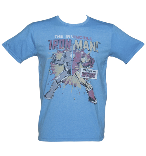 Junk Food Mens Blue Time For An Upgrade Iron Man