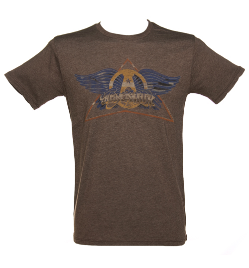 Junk Food Mens Brown Aerosmith Logo Black Label