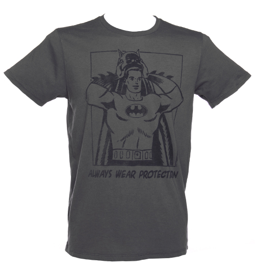 Junk Food Mens Charcoal Always Wear Protection Batman