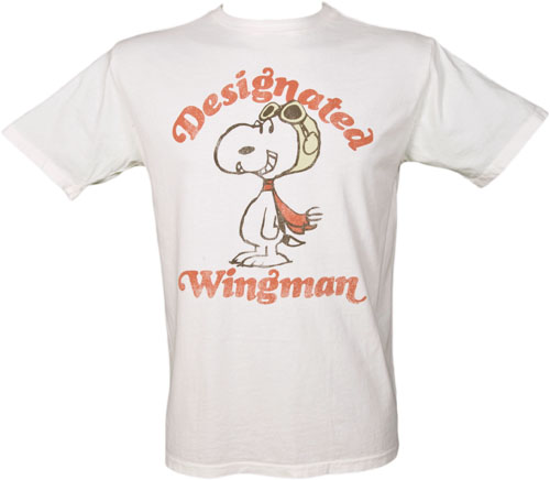 Junk Food Mens Designated Wingman Snoopy T-Shirt from