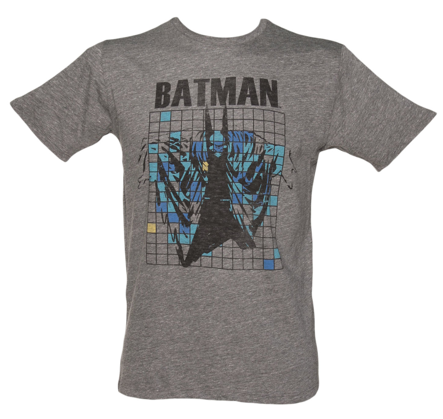 Junk Food Mens Grey Grid Batman T-Shirt from Junk Food