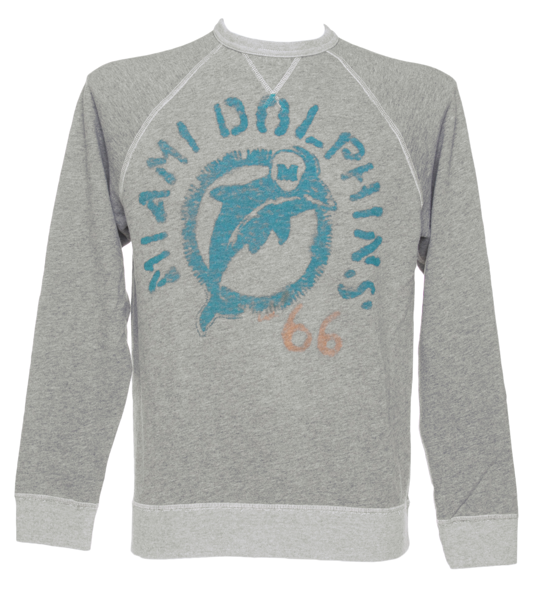 Mens Grey Marl Miami Dolphins Pullover from