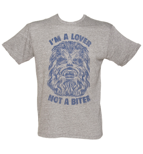 Mens Grey Marl Wookie Not A Biter Star Wars