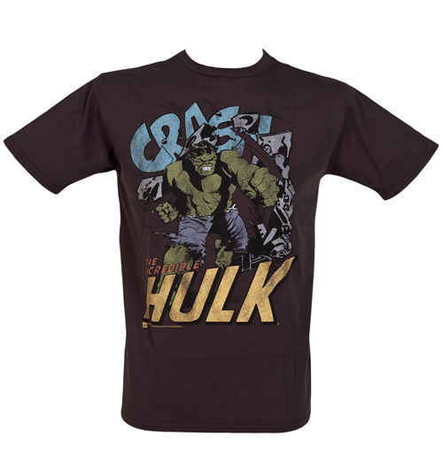 Junk Food Mens Incredible Hulk Crash T-Shirt from