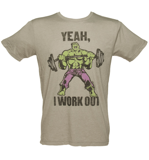 Junk Food Mens Incredible Hulk Yeah I Work Out
