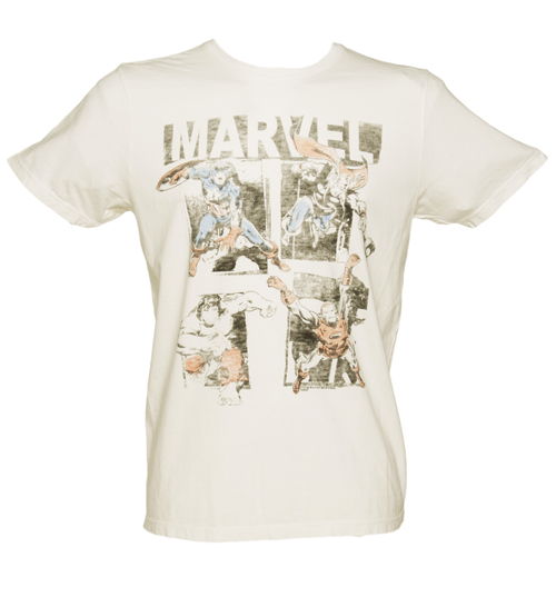 Junk Food Mens Marvel Avengers Vintage Print T-Shirt