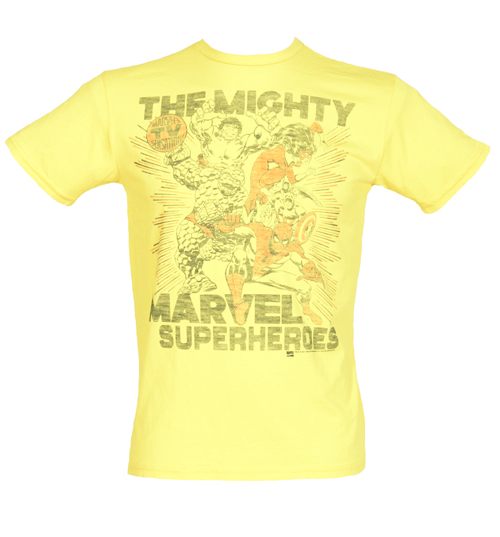 Junk Food Mens Mighty Marvel Superheroes T-Shirt from