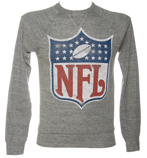 Junk Food Mens NFL Crest Logo Grey Triblend Pullover