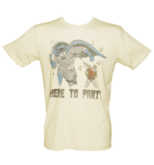 Mens Off White Batman And Robin Here To