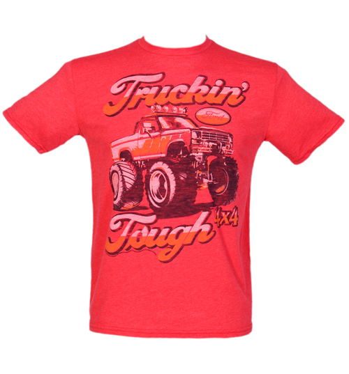 Junk Food Mens Red Ford Truckin Tough T-Shirt from