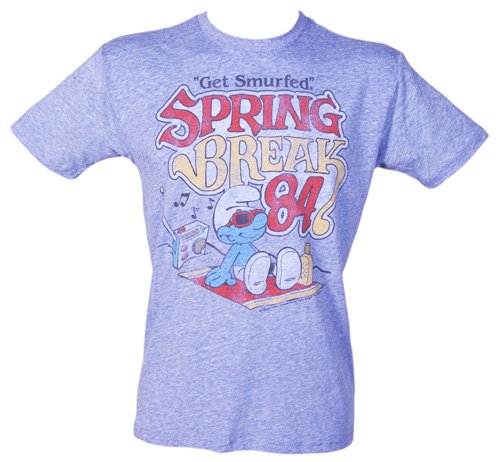 Junk Food Mens Smurfs Spring Break 84 T-Shirt