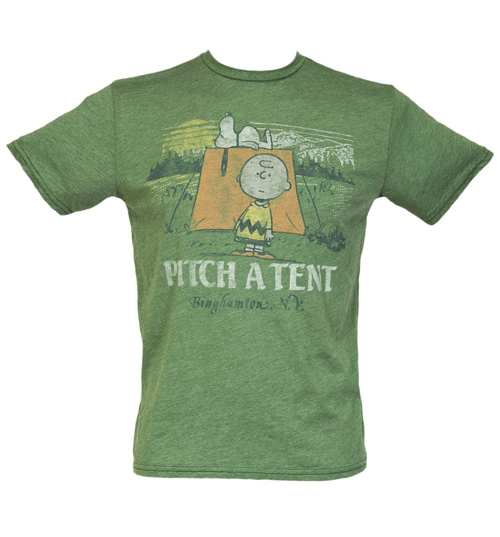 Junk Food Mens Snoopy Pitch A Tent T-Shirt from Junk