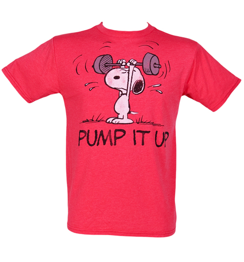 Mens Snoopy Pump It Up T-Shirt from Junk Food