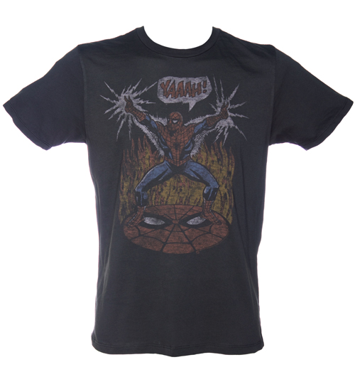 Mens Spiderman Yaaah! Black Label T-Shirt