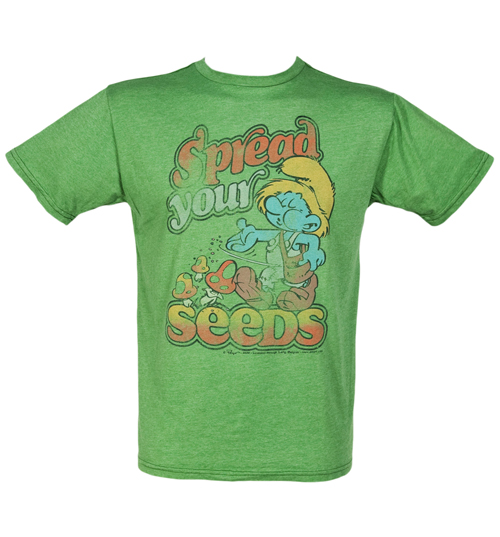 Junk Food Mens Spread Your Seeds Smurf T-Shirt from