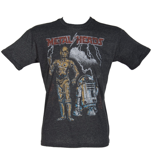 Junk Food Mens Star Wars Metal Heads Triblend T-Shirt