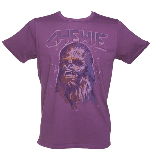 Junk Food Mens Star Wars Vintage Chewie Print T-Shirt