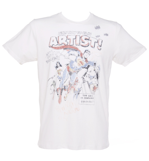 Junk Food Mens Superman Be An Artist T-Shirt from