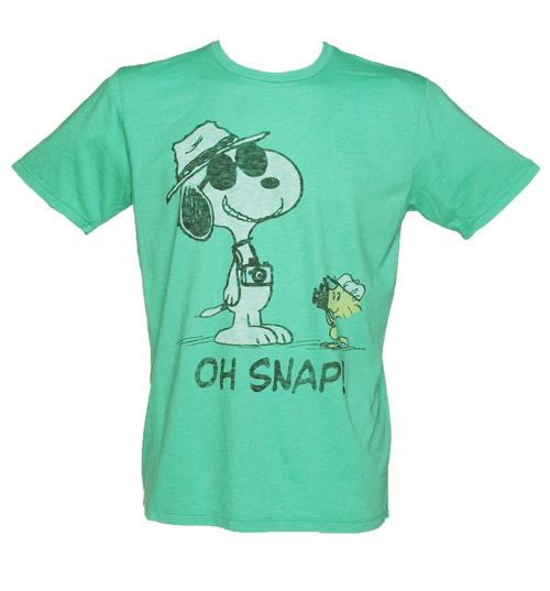 Junk Food Mens Turquoise Oh Snap! Snoopy T-Shirt from