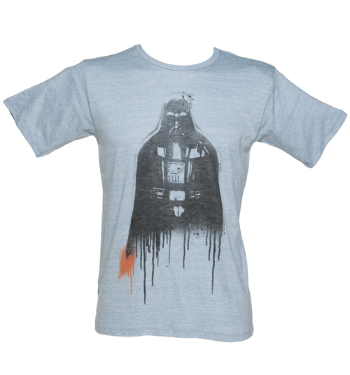 Mens Vintage Blue Dripping Vader Star Wars