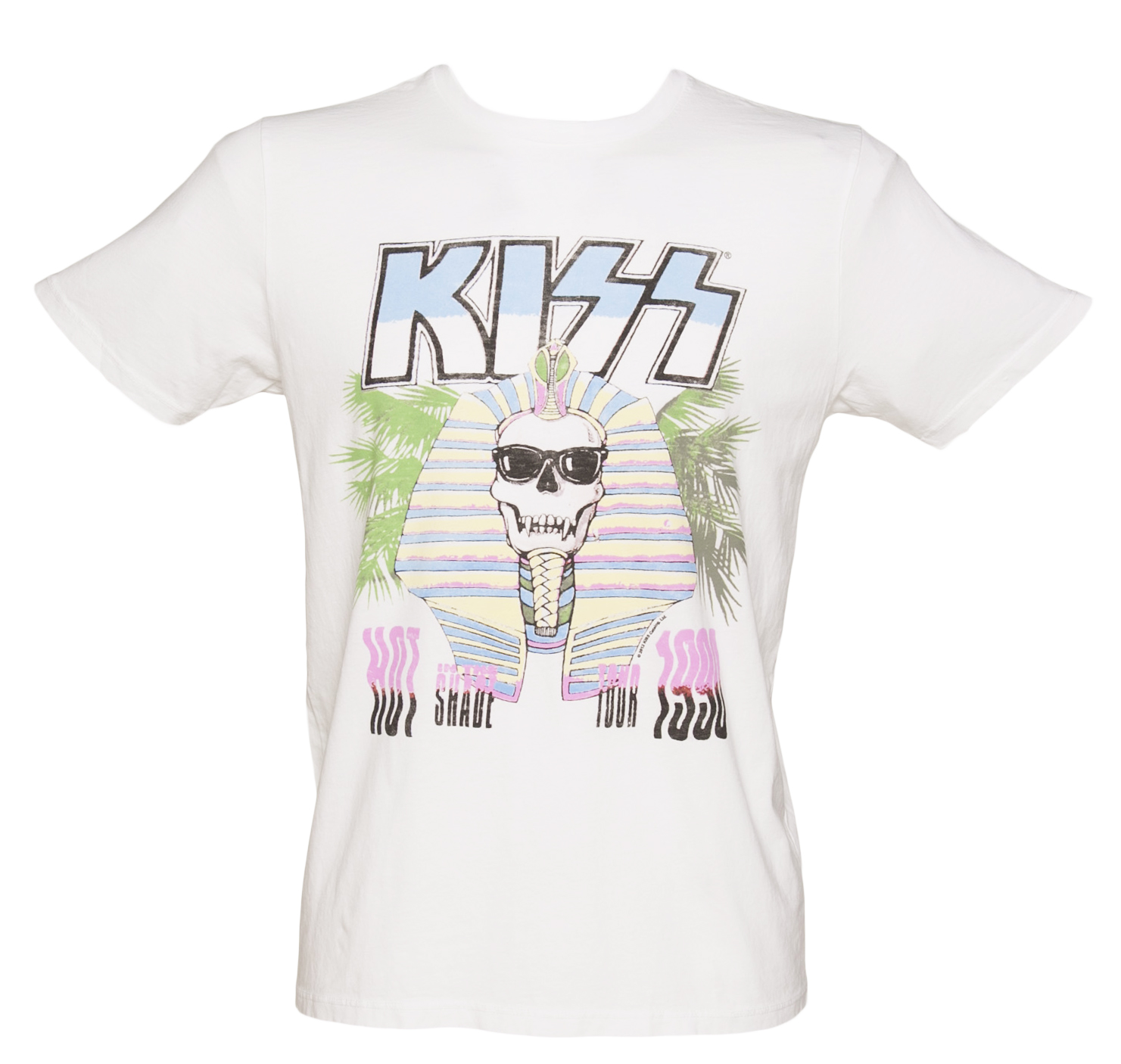 Mens White 1980 KISS Tour T-Shirt from Junk