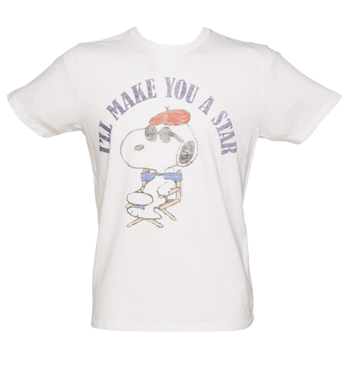 Junk Food Mens White Ill Make You A Star Snoopy