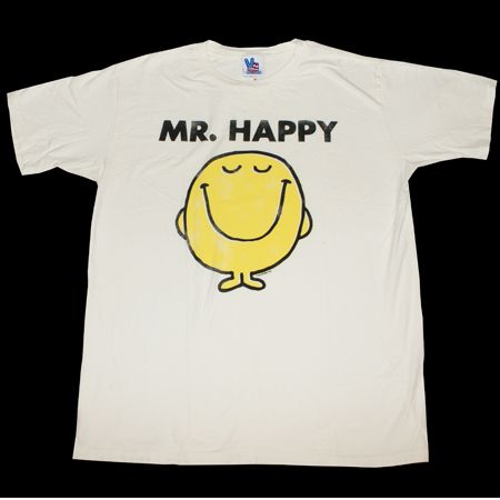 Mr Happy Sugar White Mens T-Shirt