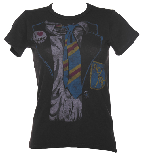 Junk Food Originals Ladies AC/DC School Uniform T-Shirt from Junk