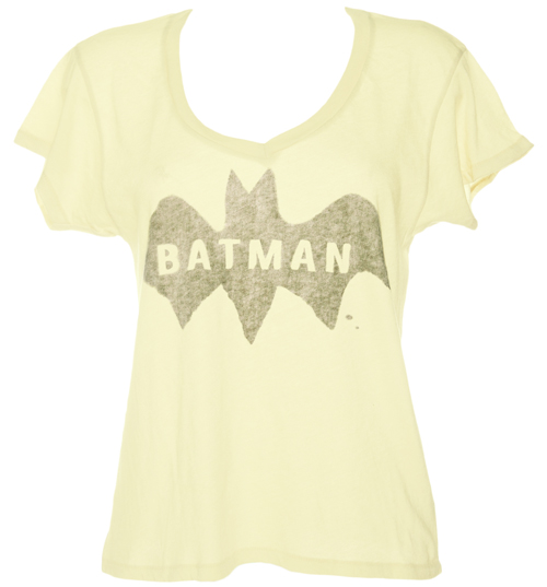 Ladies Batman Vintage Low V-Neck T-Shirt from
