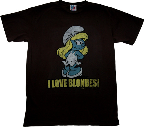 Junk Food Smurfs I Love Blondes Men` T-Shirt from Junk Food
