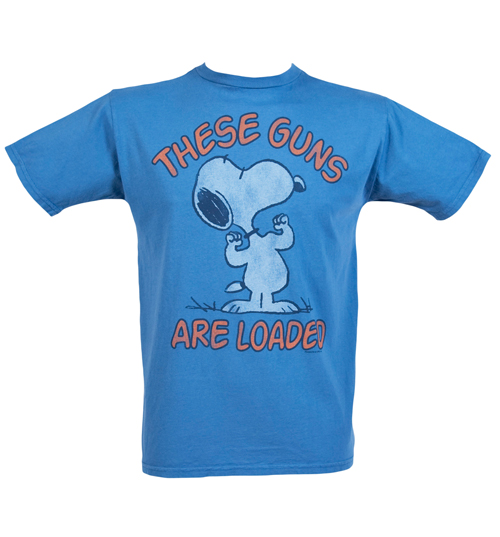 Junk Food These Guns Are Loaded Mens Snoopy T-Shirt