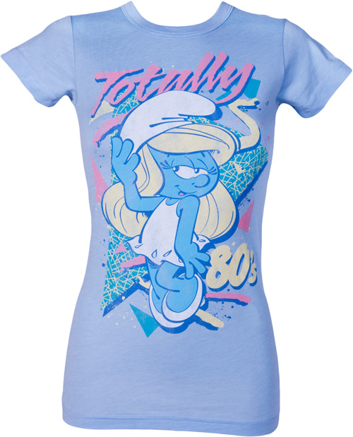 Junk Food Totally 80s Ladies Smurfette T-Shirt from