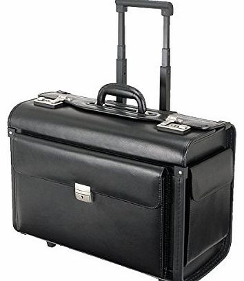 Juscha Alassio - 92301 SILVANA - trolley pilot case, wheeled, imitation leather, black